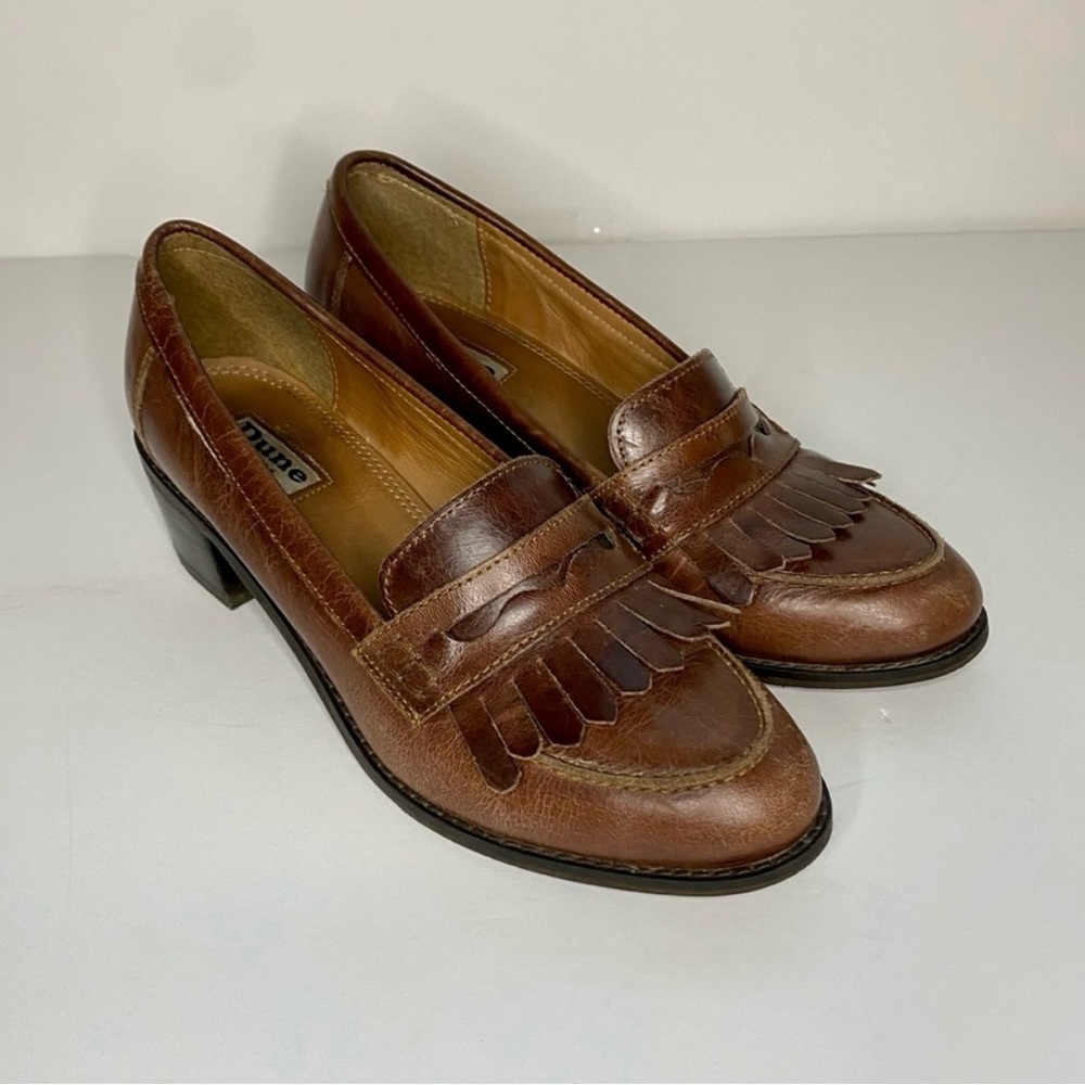 DUDE LONDON Leather Loafers with Heels